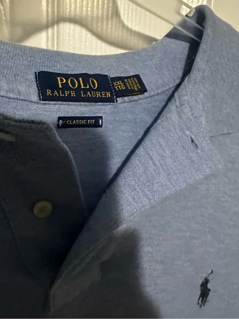 Ralph Lauren Polo Shirt in Light Blue with Navy Pony